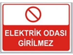Elektrik Odası Girilmez 35x50 cm Dekota (Forex) 3mm