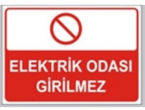 Elektrik Odası Girilmez 50x70 cm Saç (Galvaniz) 0,50mm